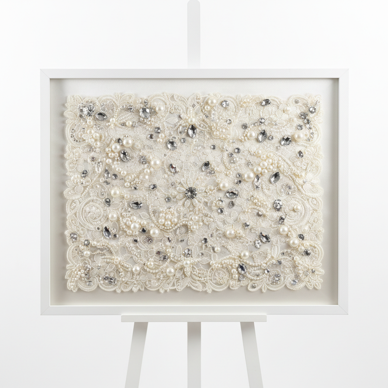 Bouquet Art — Dense Lace Pearl Crystal Variation
