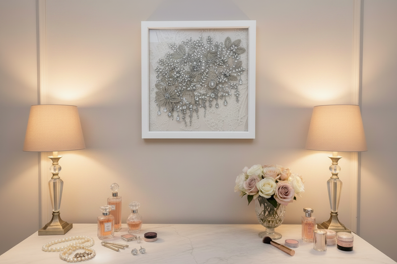Bouquet Art — White Frame Dressing Table Lifestyle