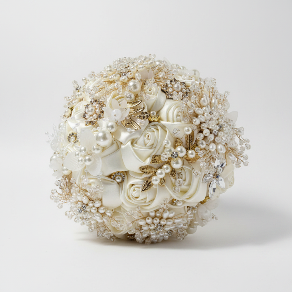 Brightened Bridal Brooch Bouquet