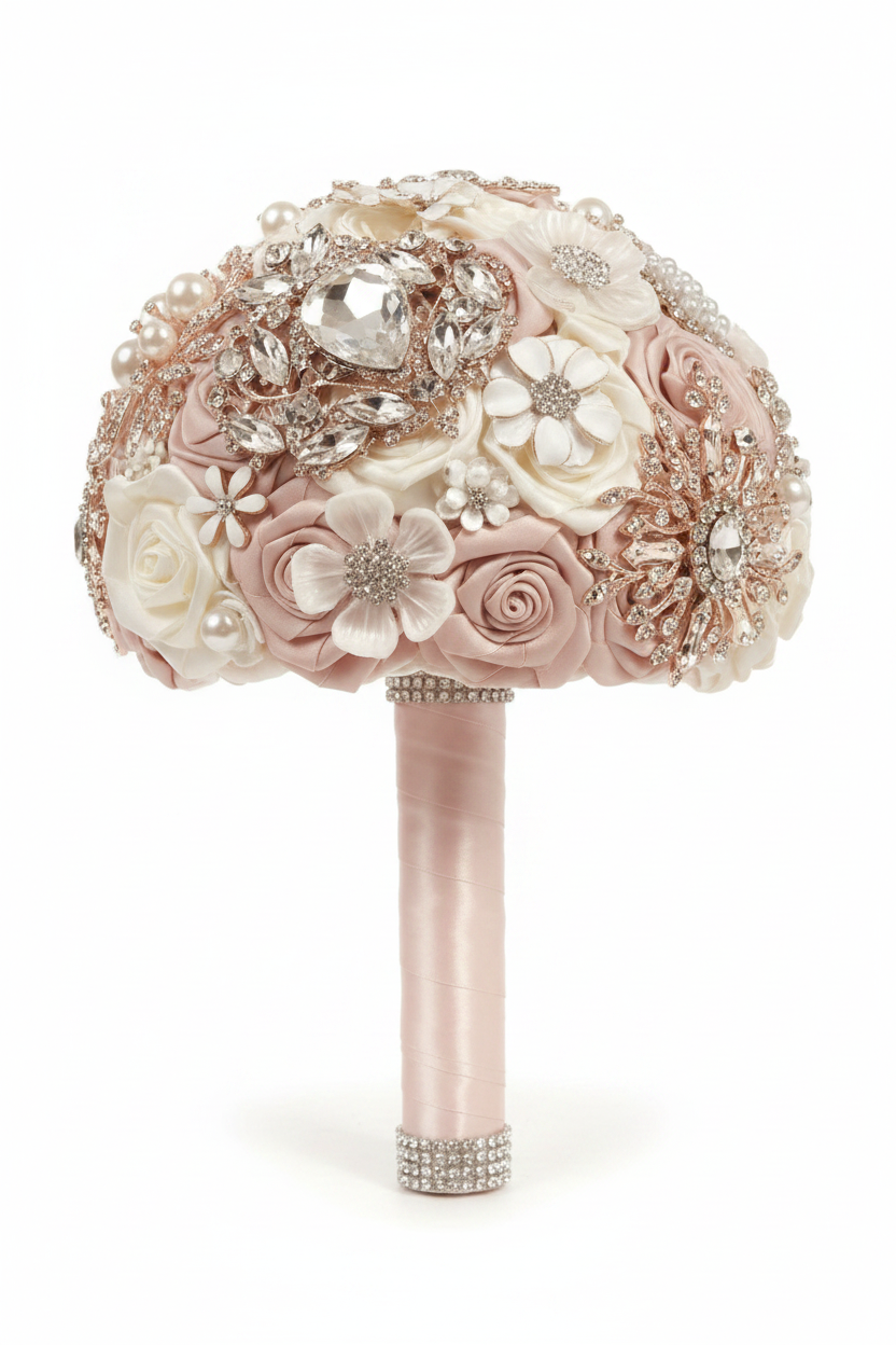 Brooch Bouquet with Handle