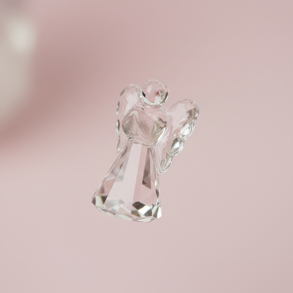 Clear crystal angel droplet charm no chain
