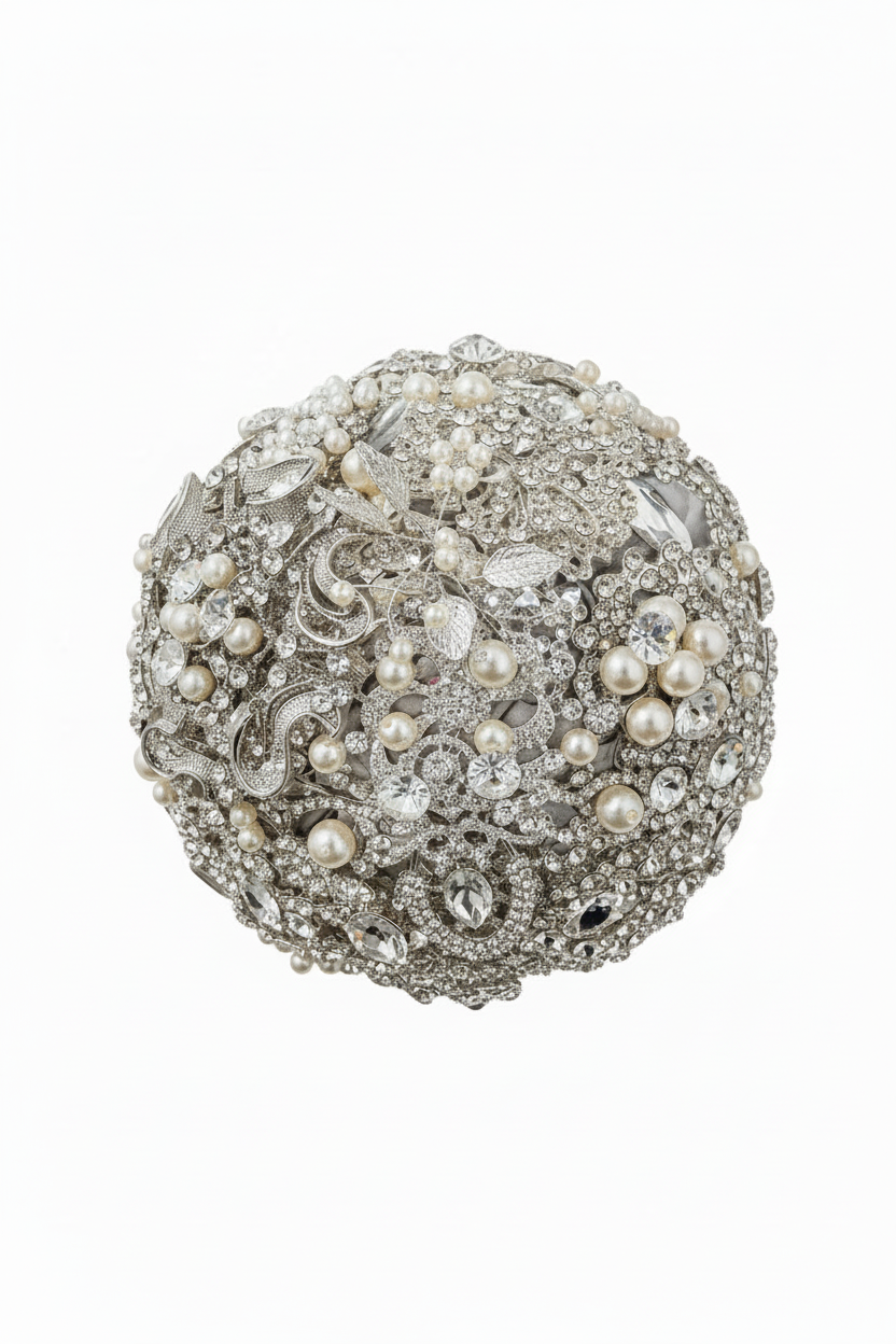 Diamante & Crystal Bouquet with Pearl Embellishments