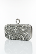 Diamante Clutch Bag White Background