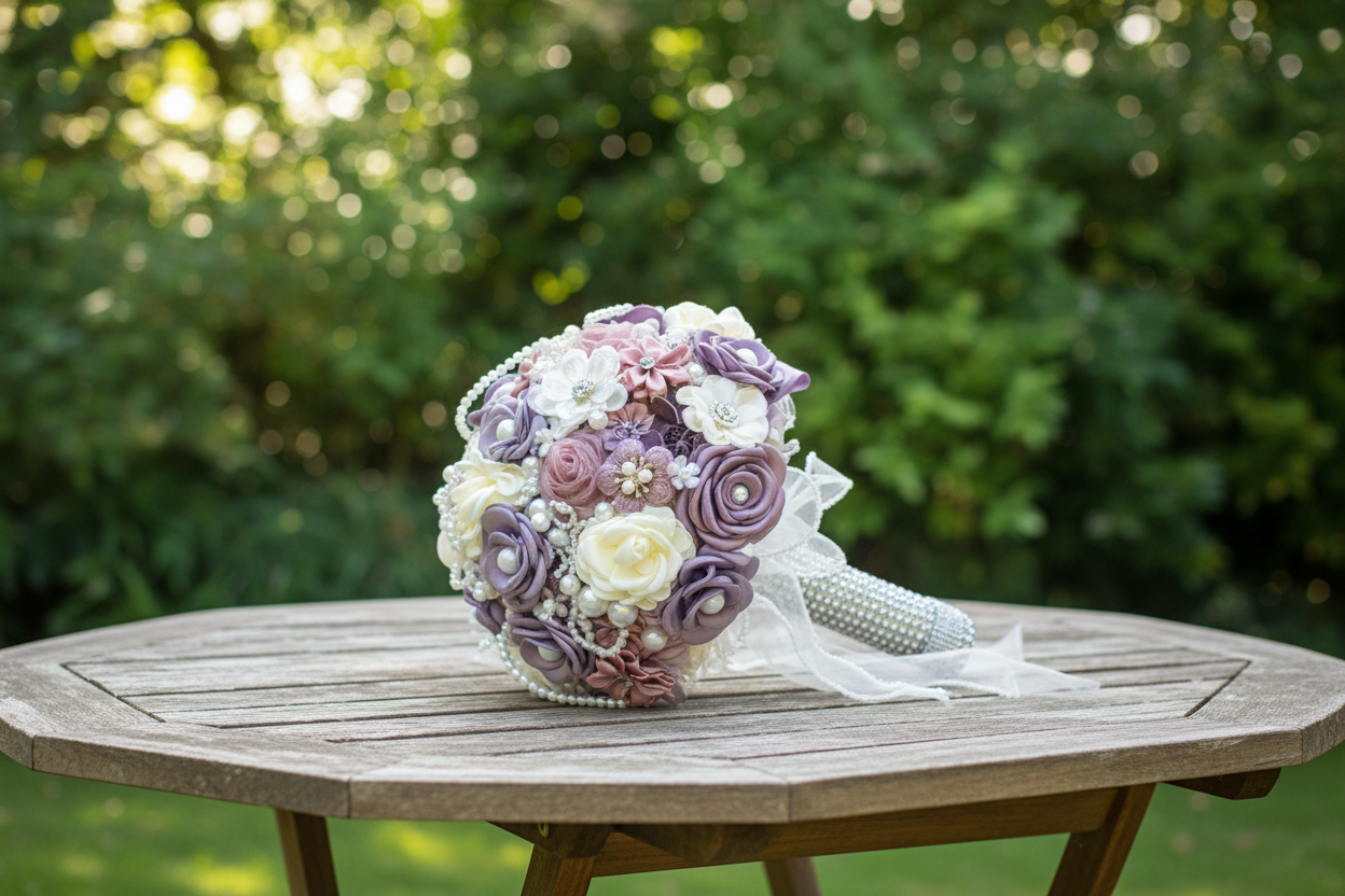 Garden setting bouquet lifestyle