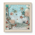 Ocean artwork in ivory frame