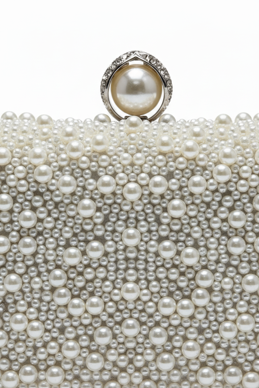 Pearl Clutch Detail Close Up