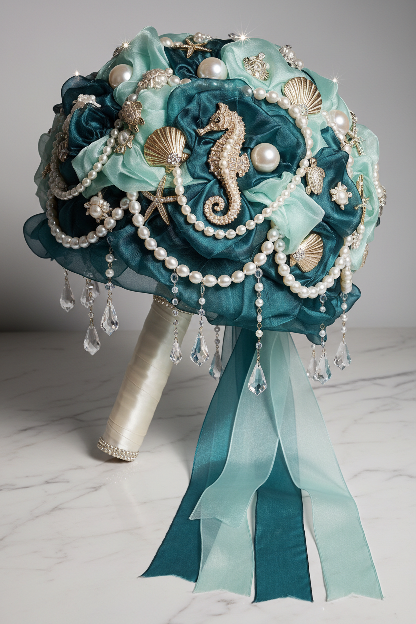 Pearl Seahorse Ocean Bouquet