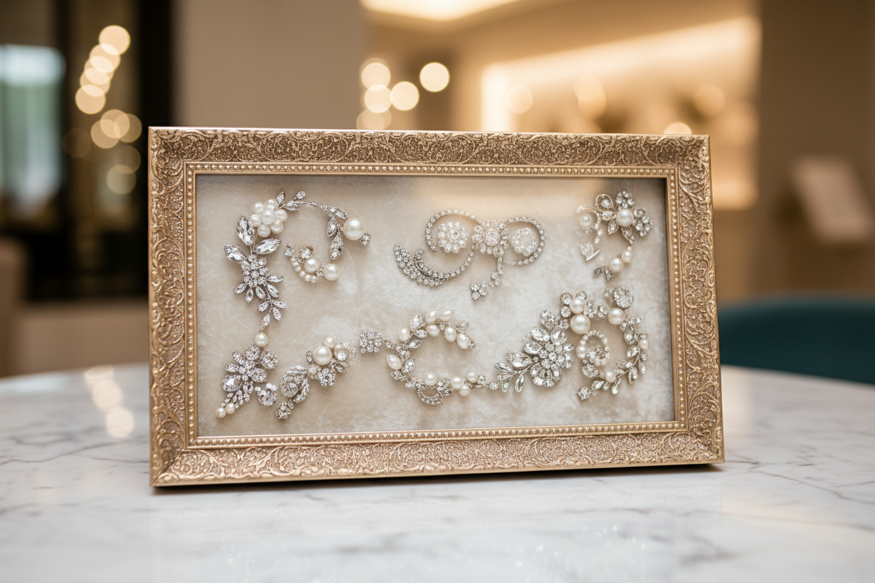Shadow Box Bouquet Art Close Up